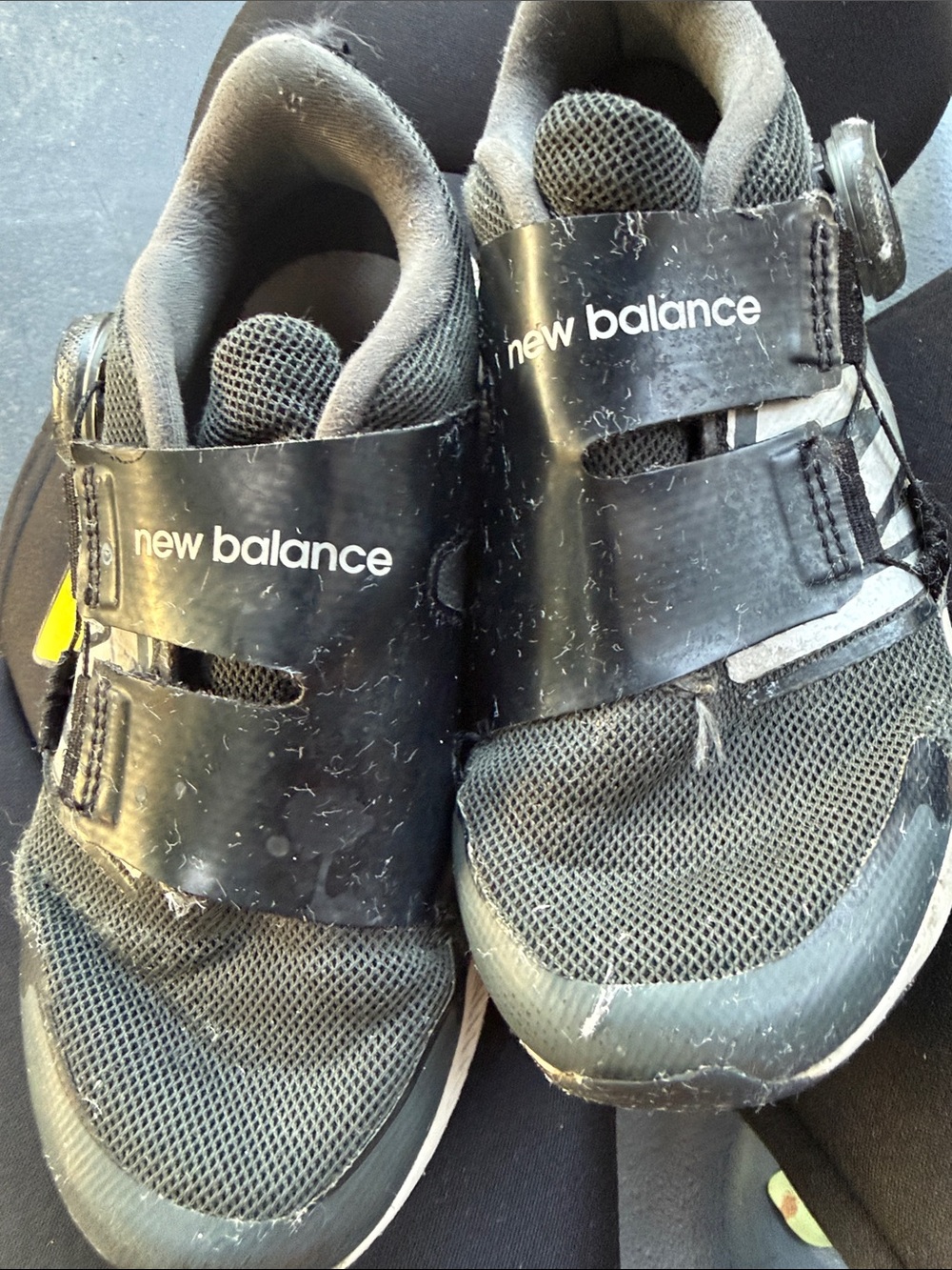 New Balance Kids Black and Gray Hook-and-Loop Sneakers